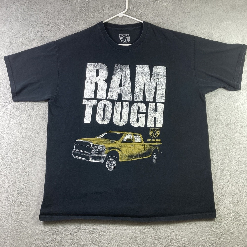 Ram Tough Pickup Truck Shirt Adult XL Black Graphic Tee 2019 Casual Short Sleeve